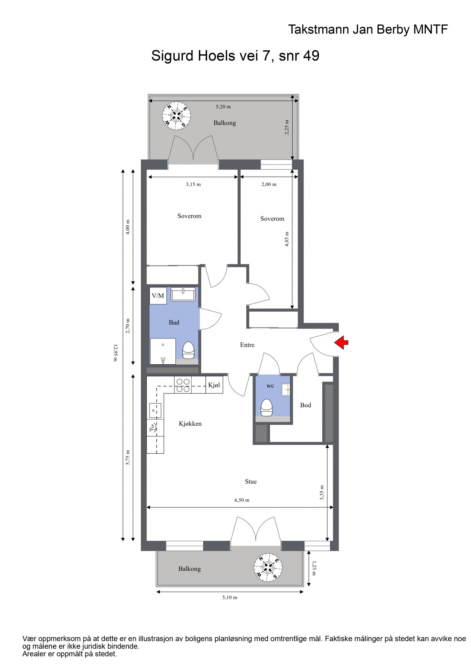 Plantegning Galleribilde