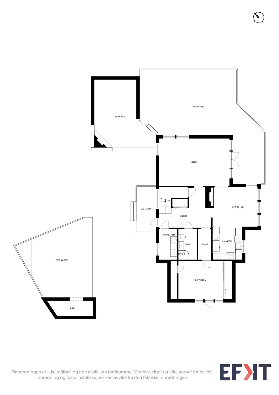 Plantegning 1. etasje Galleribilde