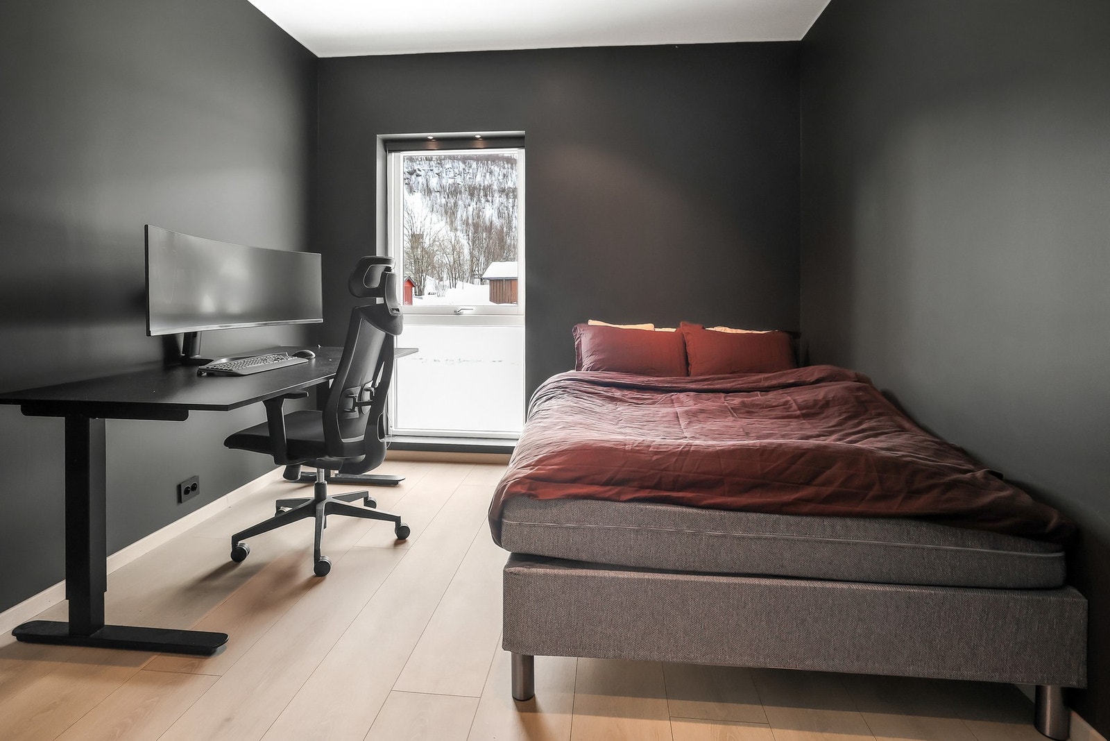Det siste soverommet kan fint brukes som gjesterom eller kontor. Galleribilde