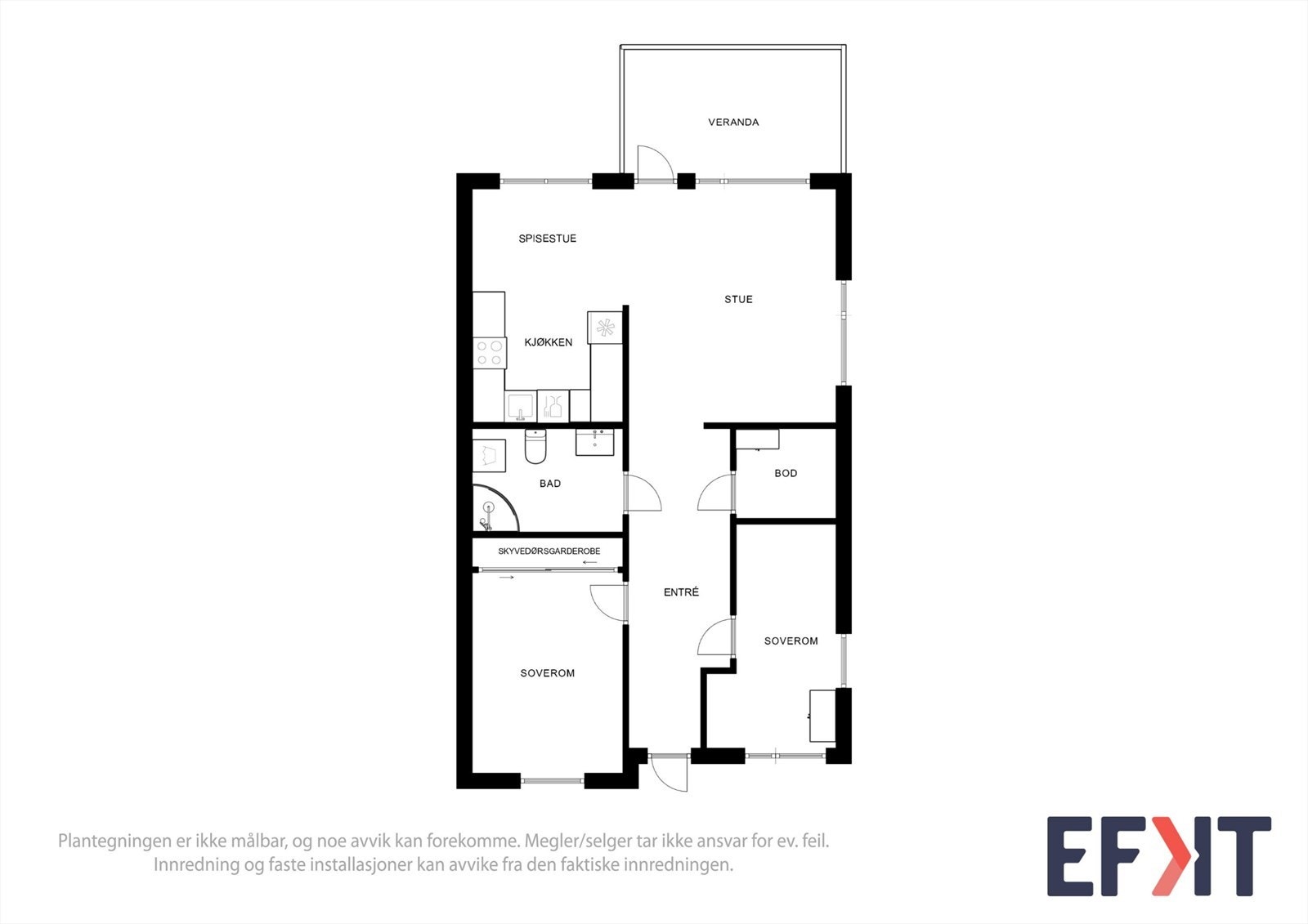 Plantegning bolig. Galleribilde