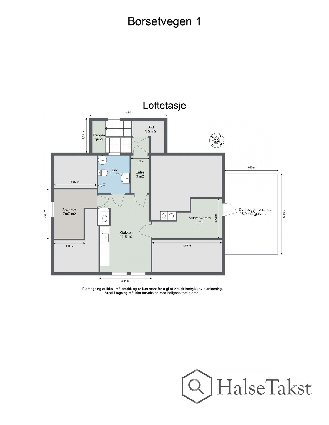 Plantegning loftetasje. Galleribilde