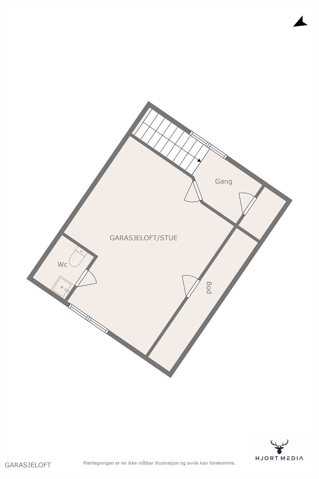 Plantegning- Garasjeloft. Galleribilde