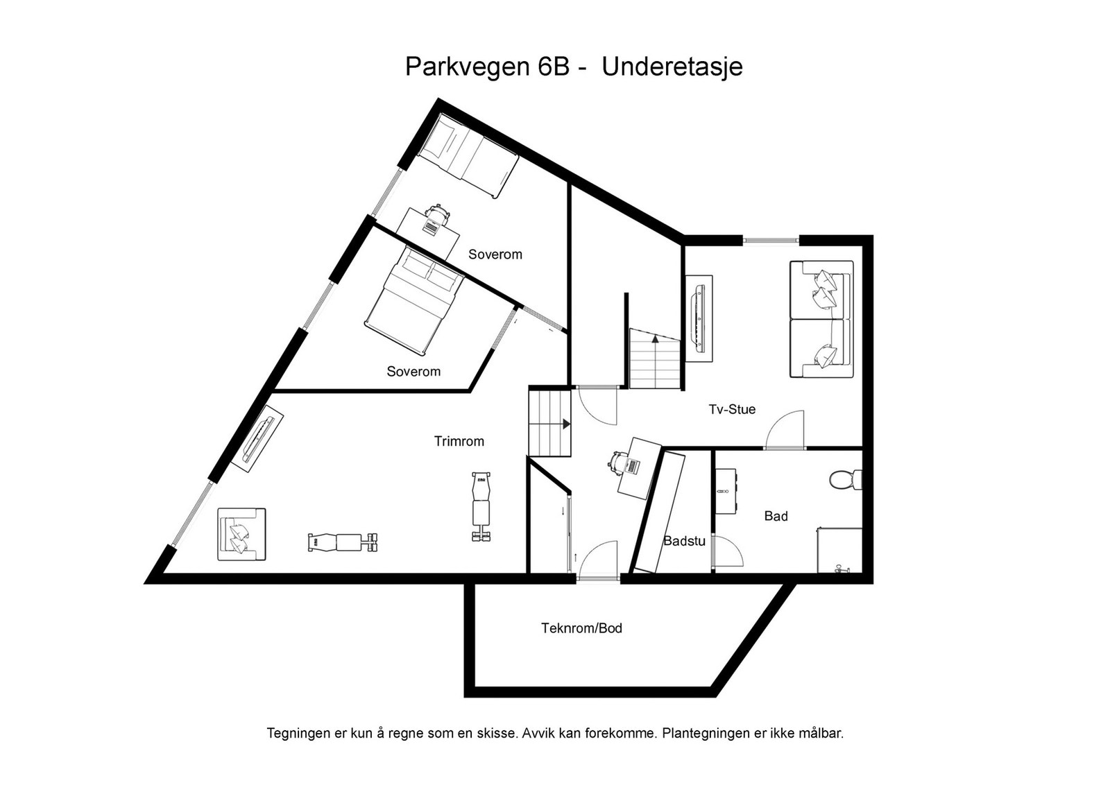 Plantegning u.etg. Galleribilde