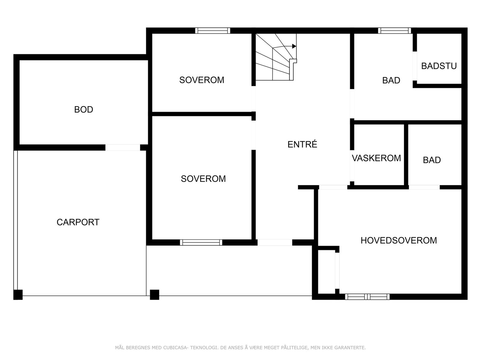 Plantegning 1. etasje Galleribilde