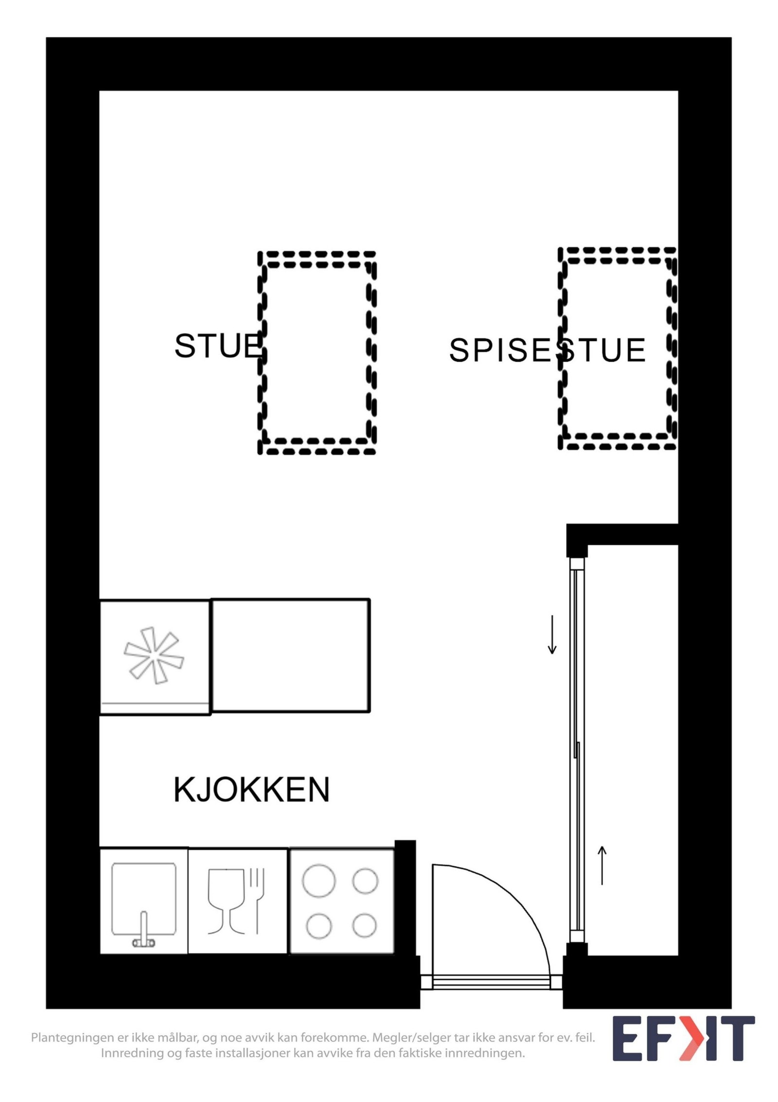 Hybelens planløsning Galleribilde
