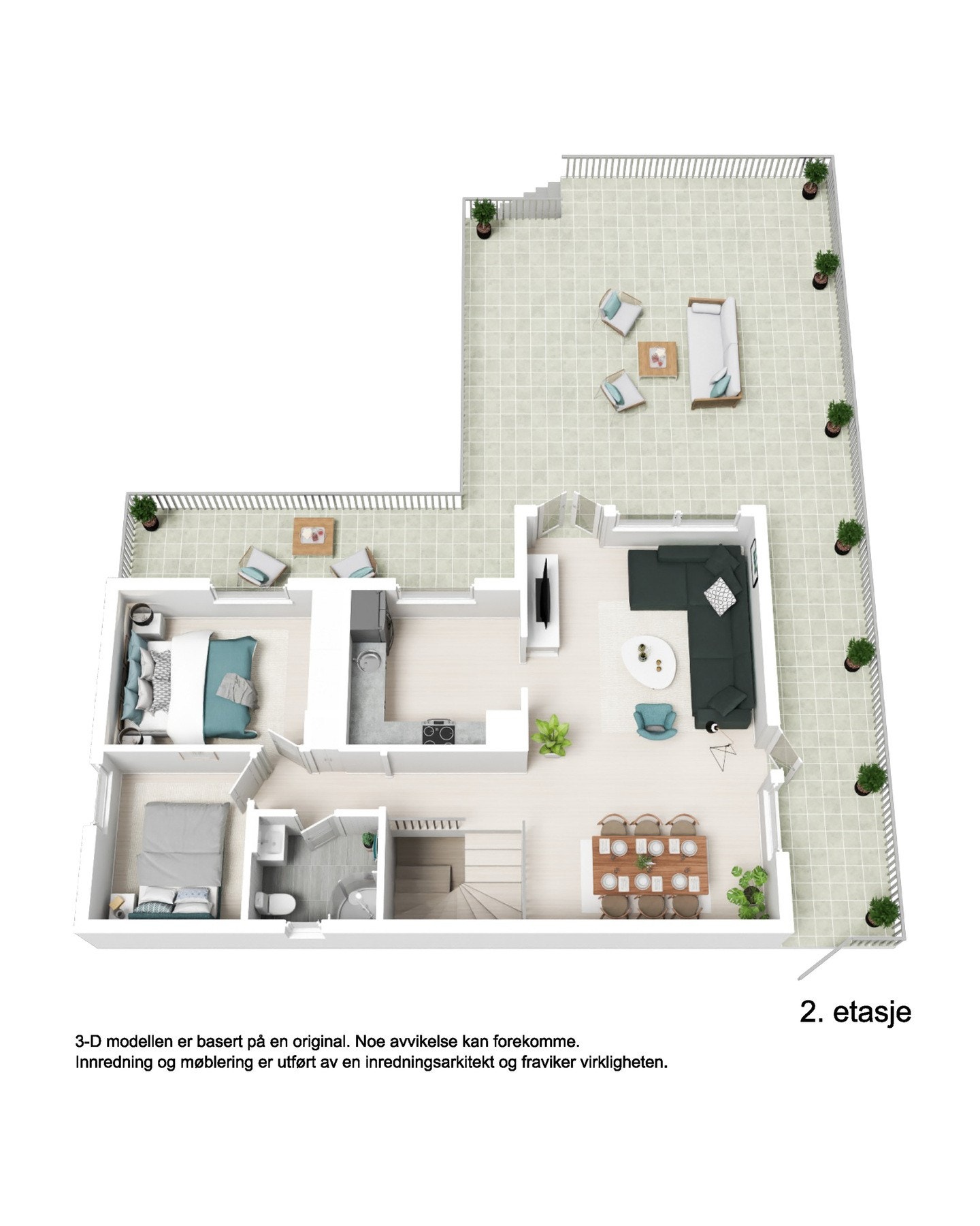 Plantegning 3D Galleribilde