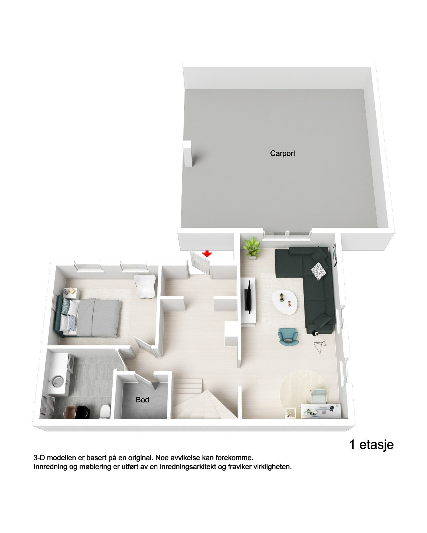 Plantegning 3D Galleribilde