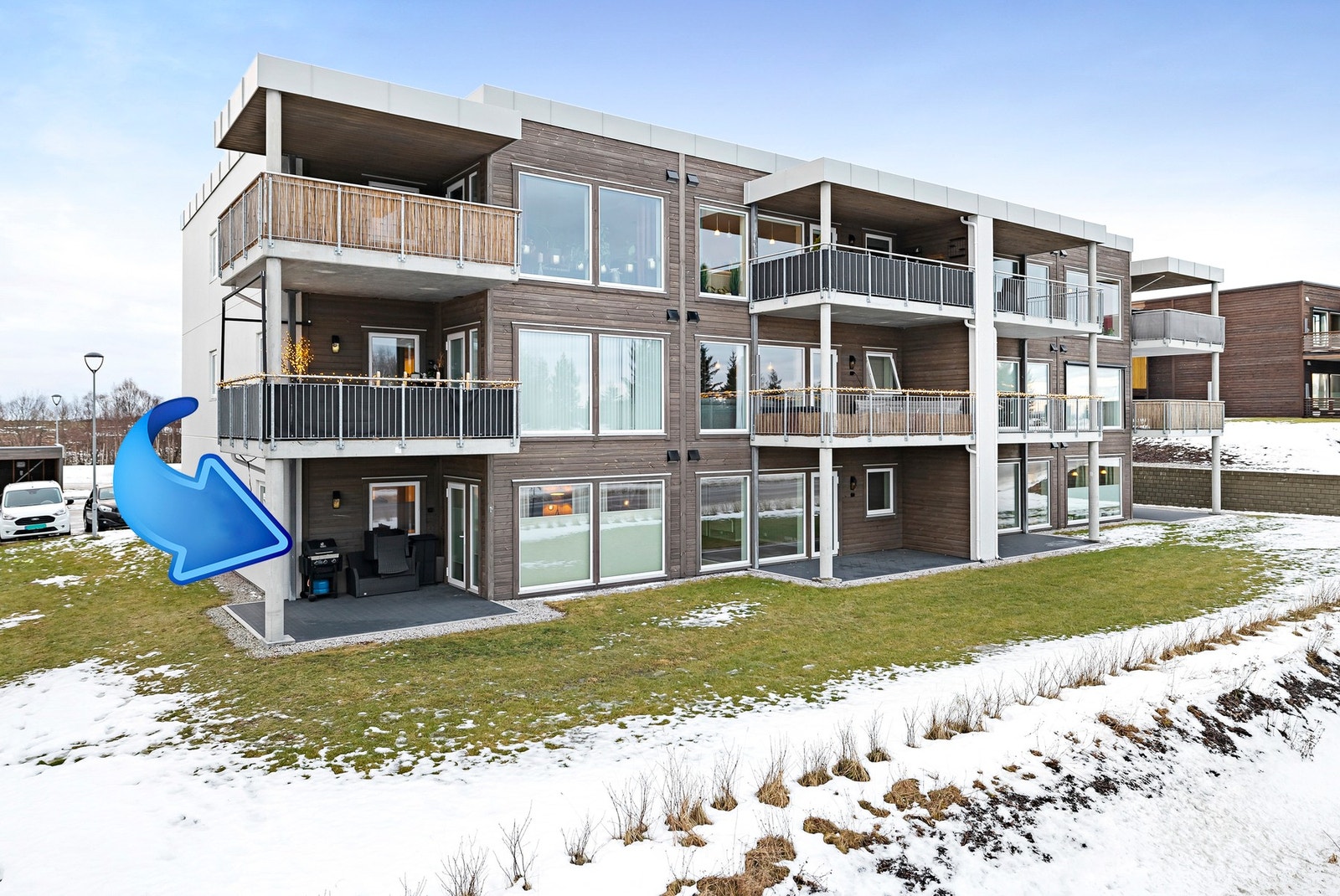 Andelen har en markterasse som har god plass til hagemøbler og grill. Galleribilde