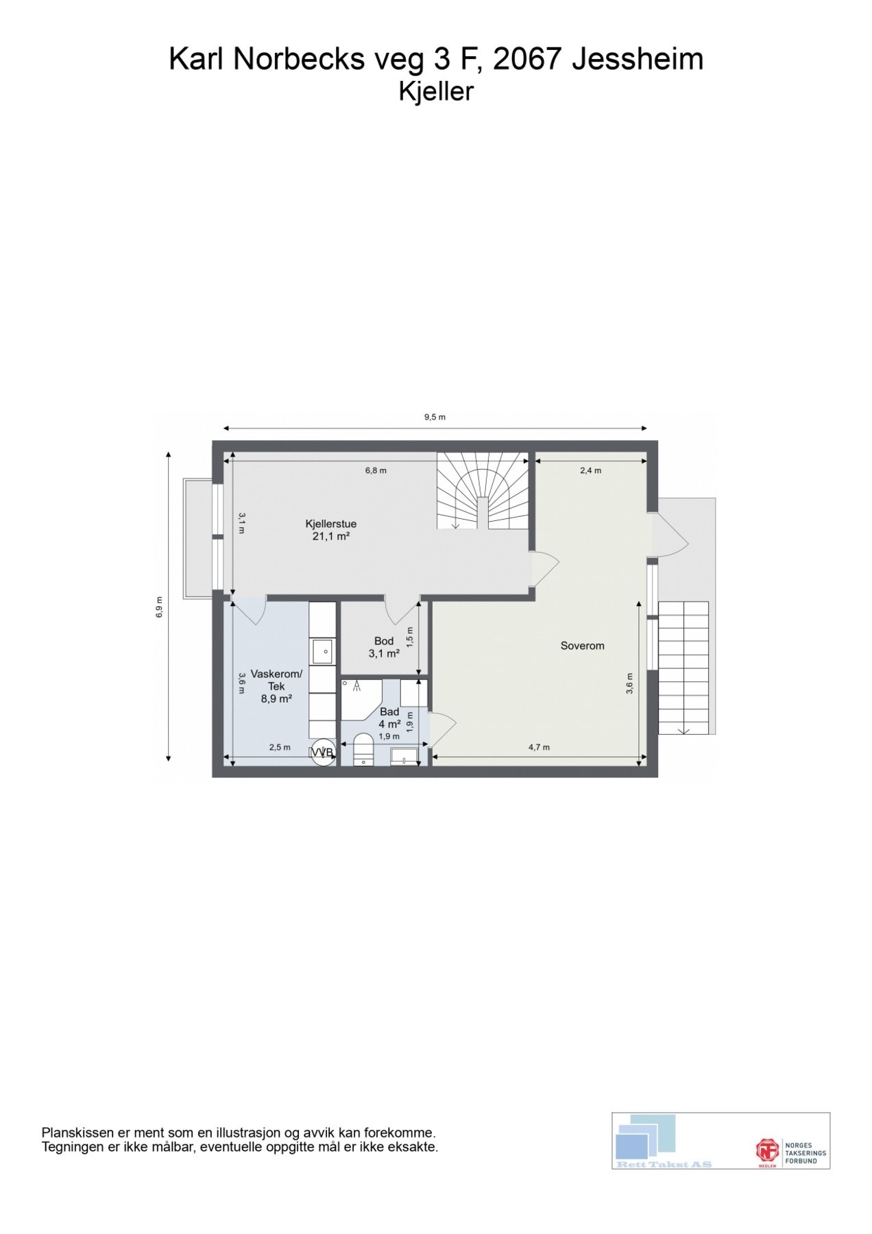 Plantegning underetasje. Galleribilde