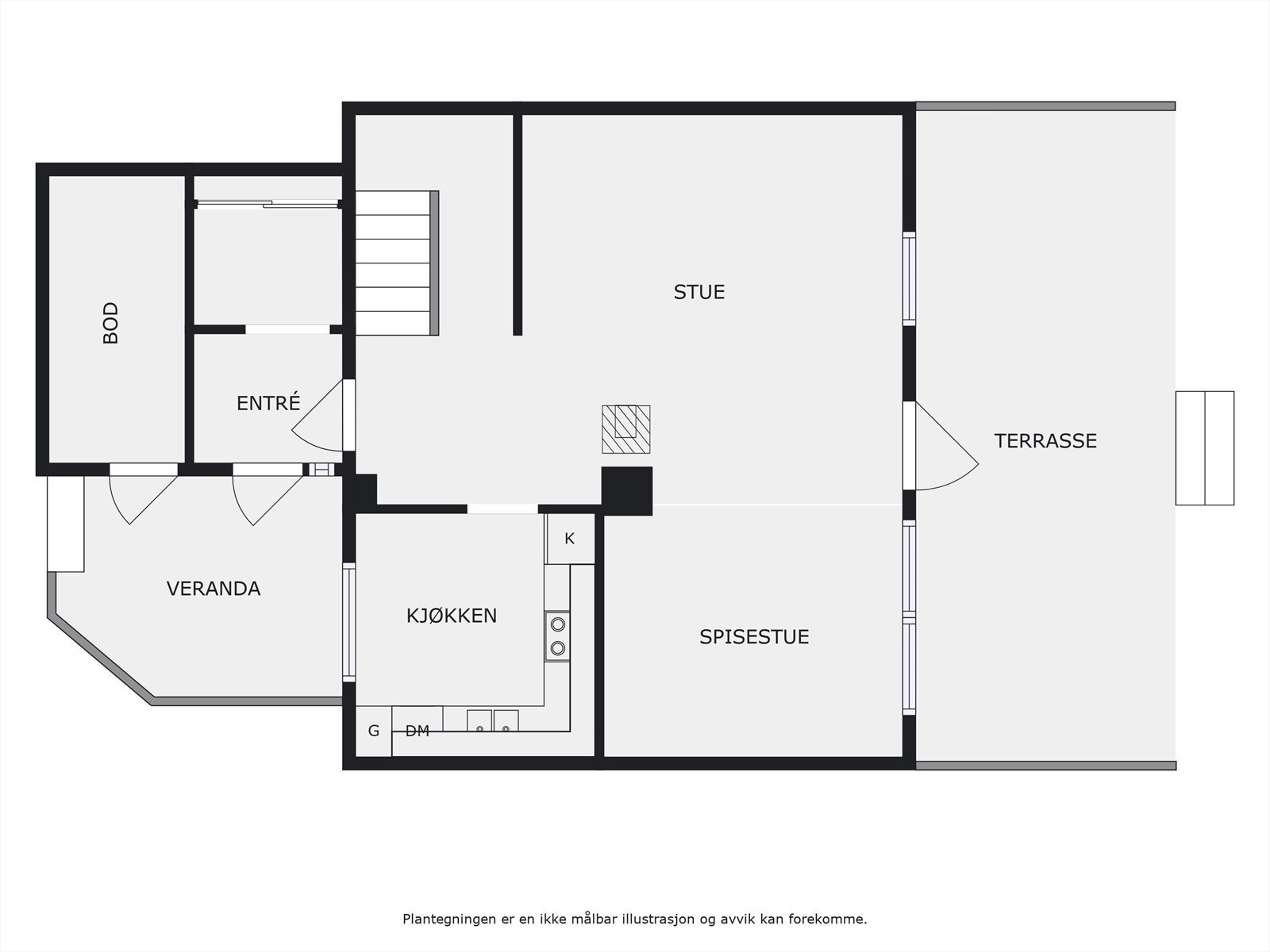 Plantegning hovedetasjen. Galleribilde