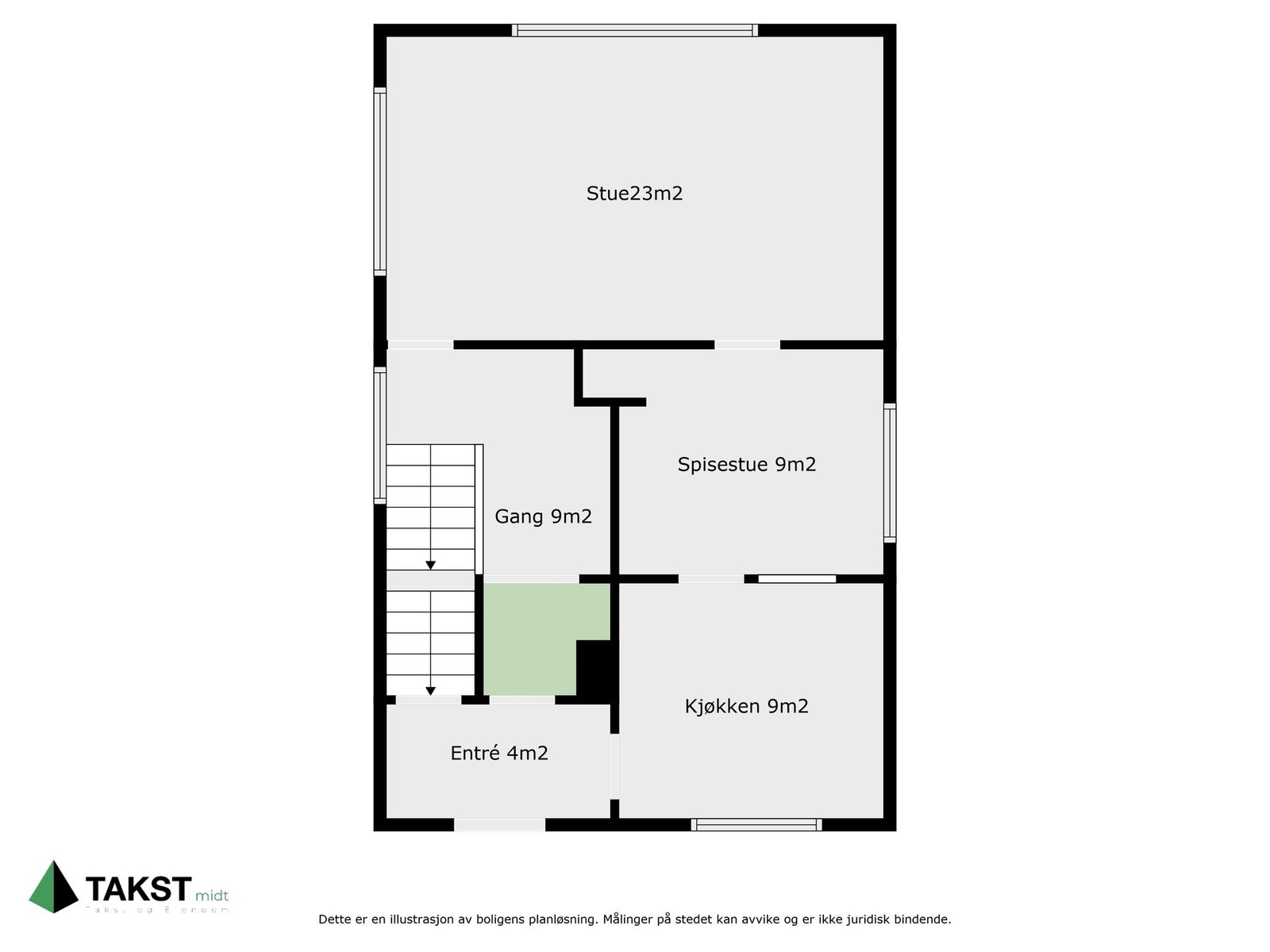 Planskisse 1 etg. Galleribilde