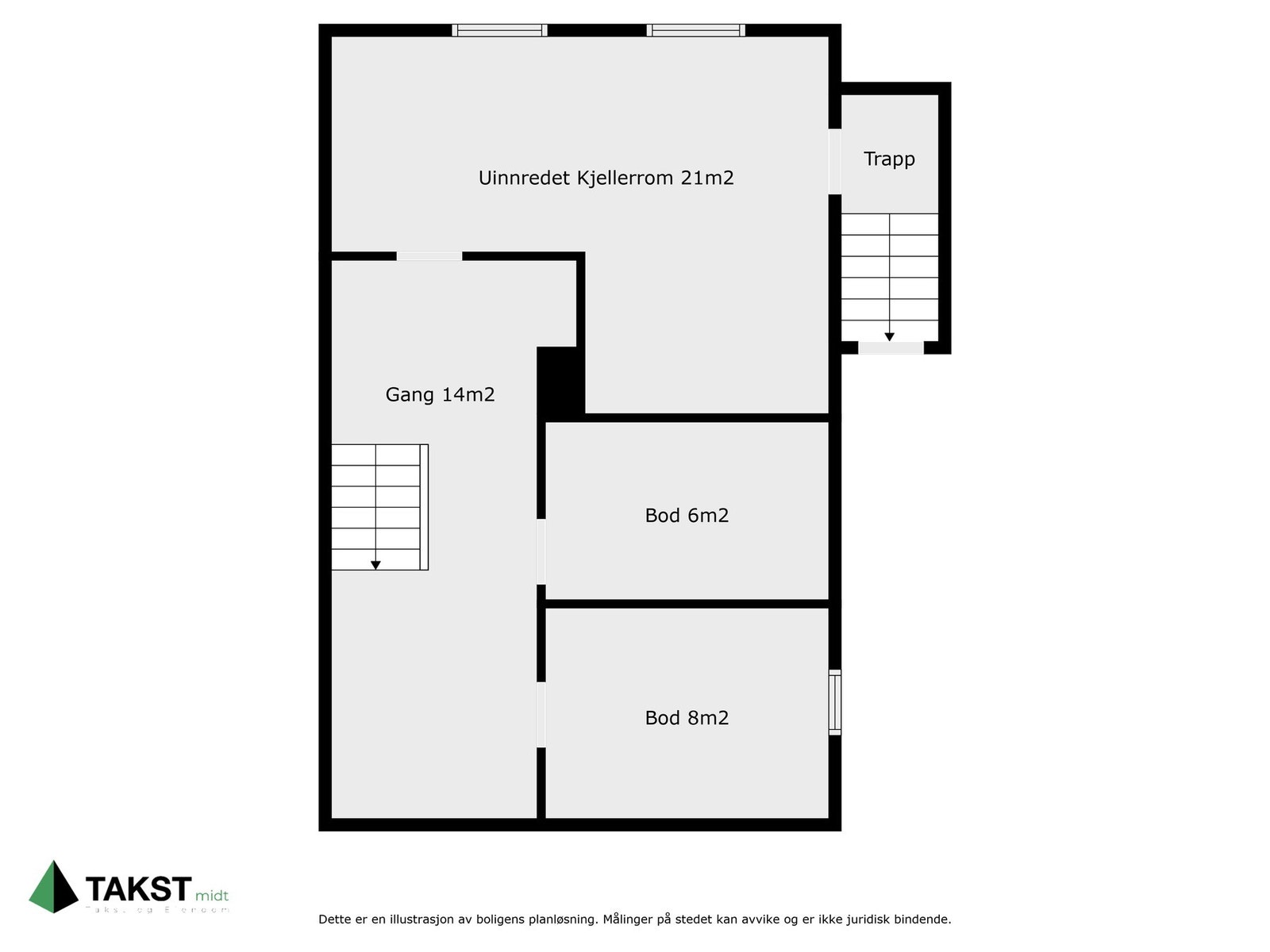 Planskisse kjeller. Galleribilde