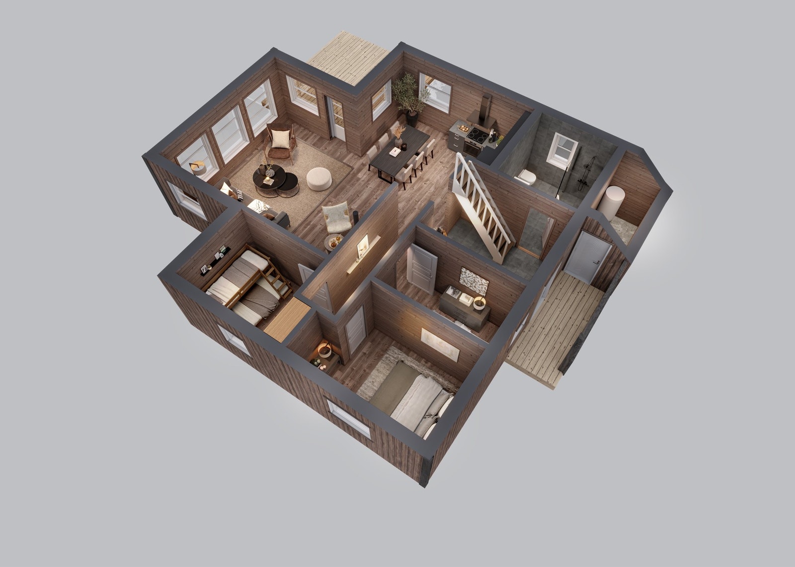 3D illustrasjon hovedplan Galleribilde