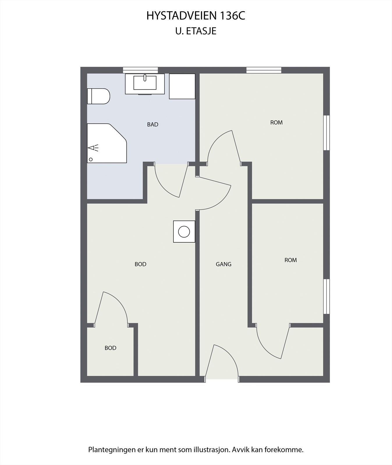 Plantegning kjeller Galleribilde