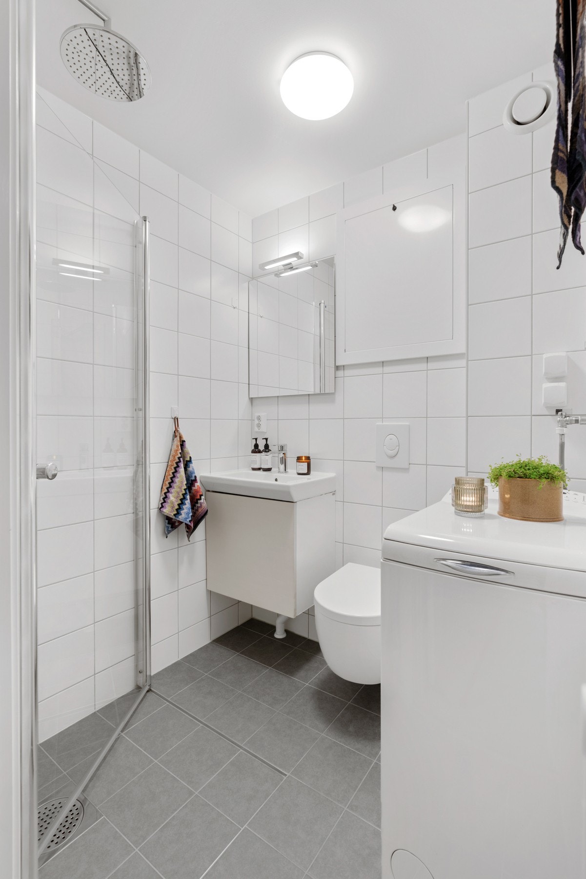 Opplegg for vaskemaskin. Vaskemaskinen medfølger Galleribilde