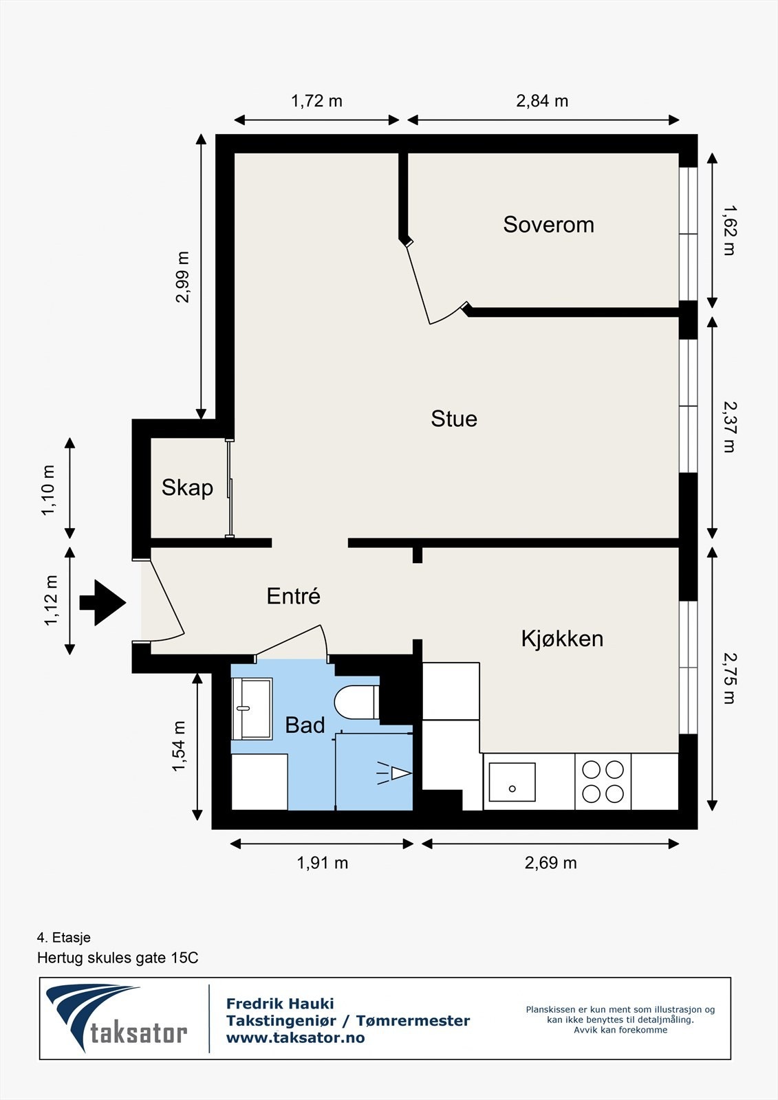 Hertug skules gate 15C - 4. Etasje Galleribilde