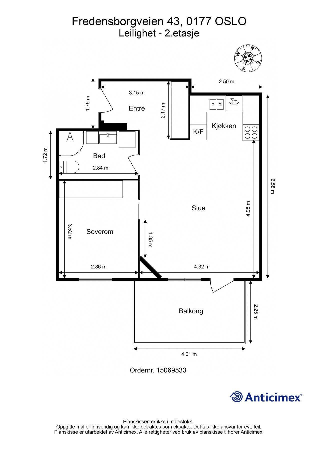 Vi begynner med plantegningen for å orientere oss litt. Galleribilde