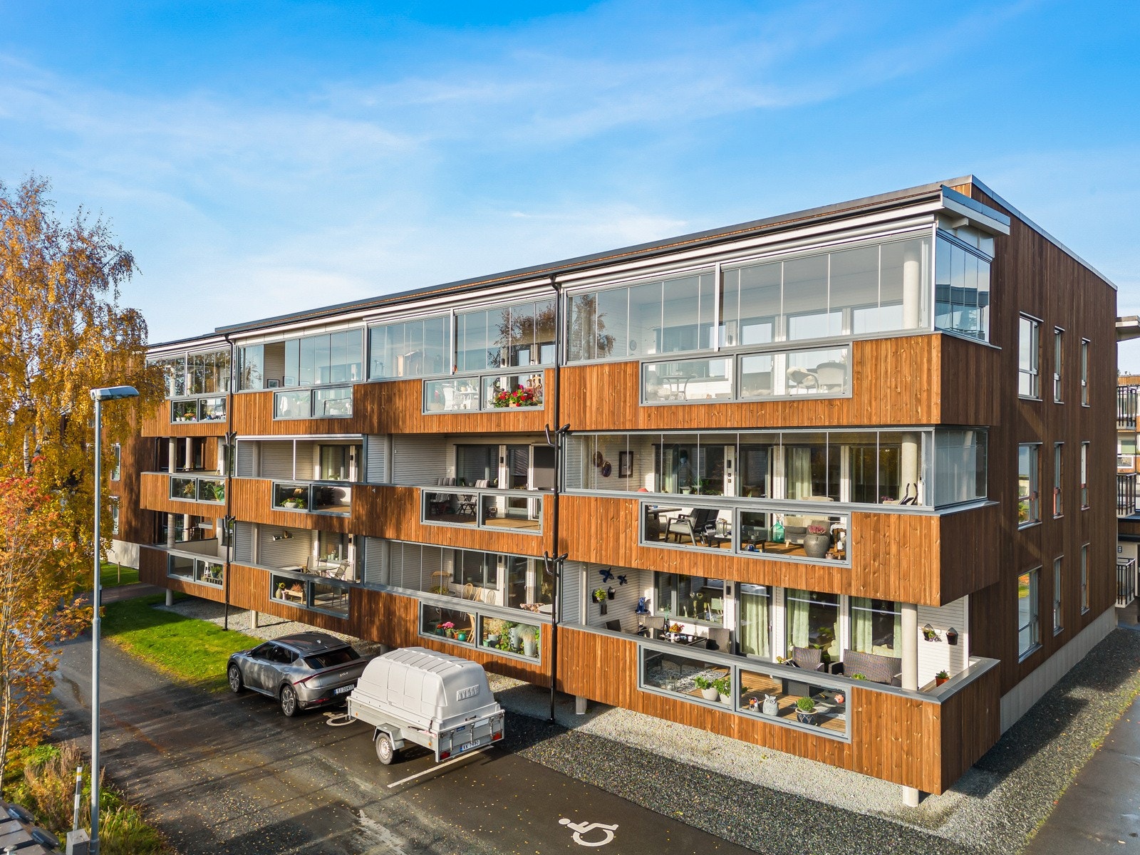 Gode solforhold på sørvendt balkong. Galleribilde