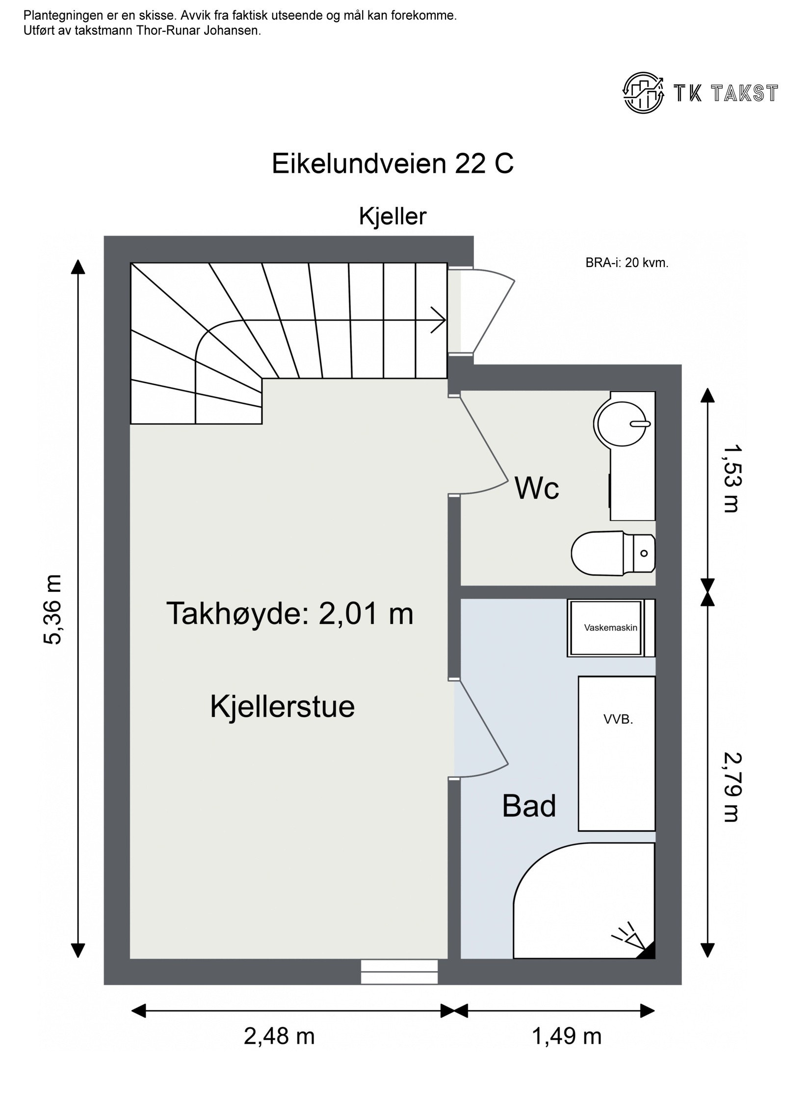 Plantegning Eikelundveien 22 c - Kjeller Galleribilde