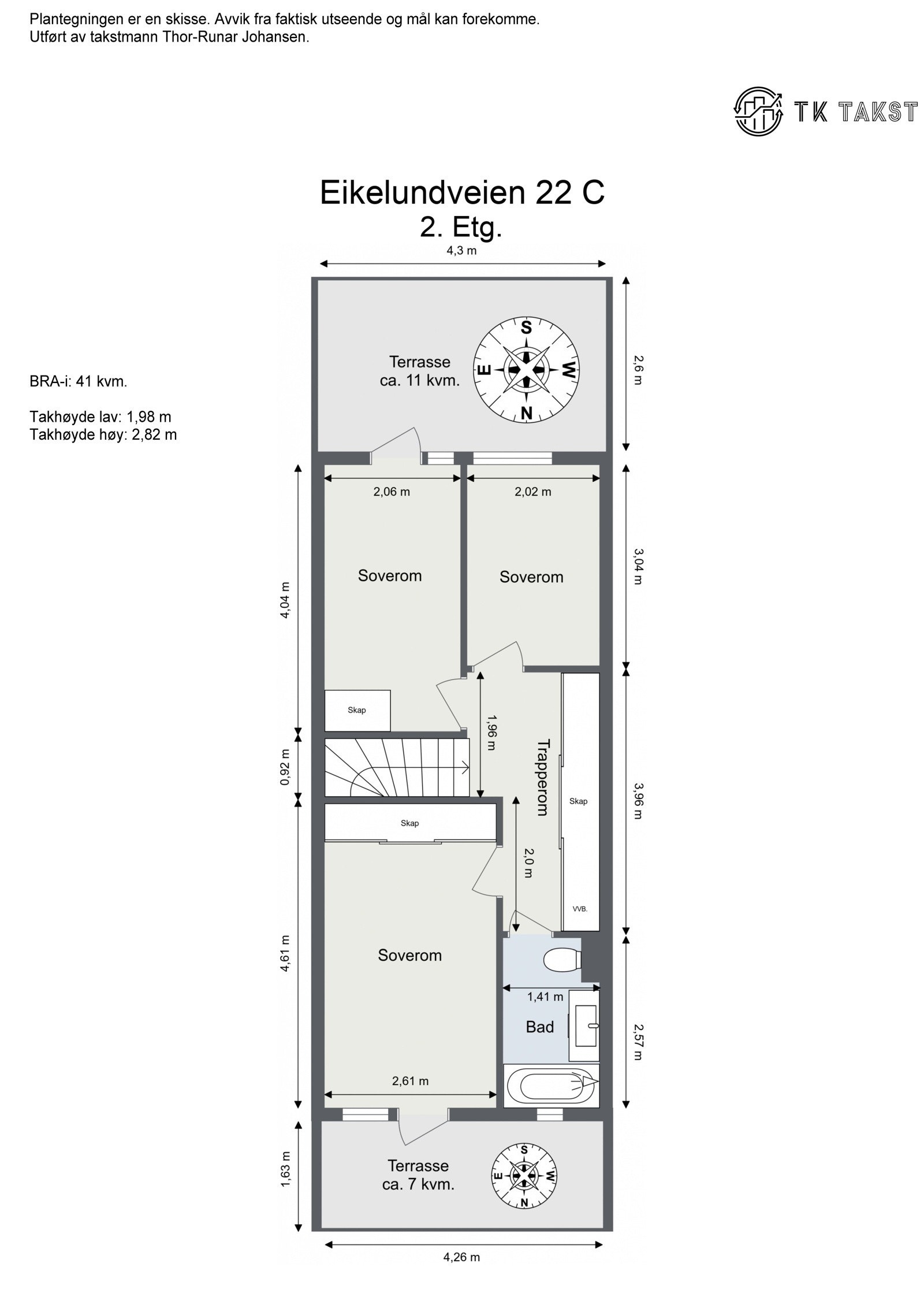 Plantegning Eikelundveien 22 c - 2 etg Galleribilde