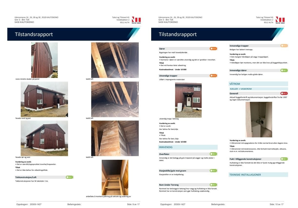 Tilstandsrapport Hannomaras 24-26-28-30. Side 9 og 10 Galleribilde