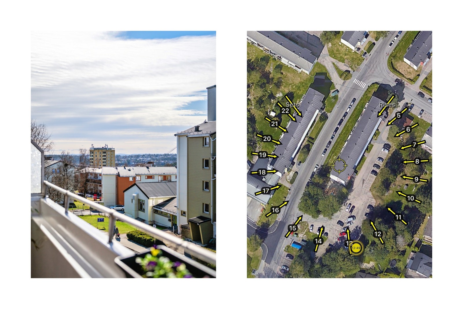 Solkart som viser solforholdene på sitt beste i juni måned. Galleribilde