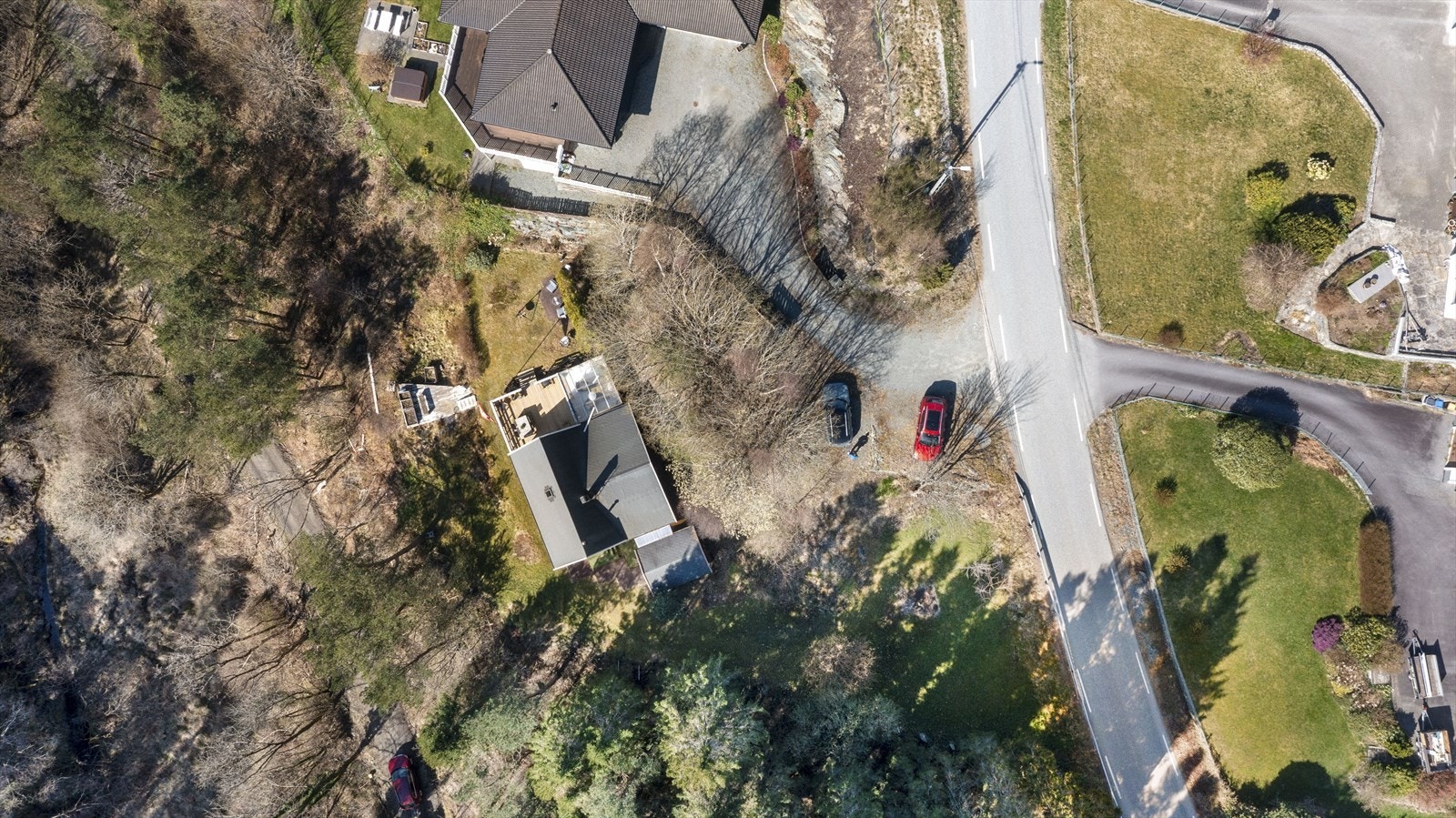 Eiendommen i fugleperspektiv Galleribilde