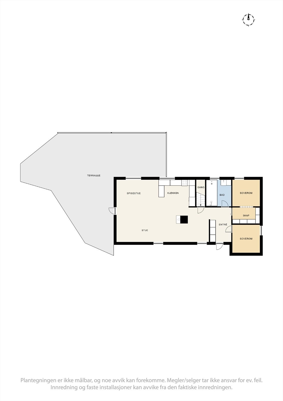Plantegning 1. etasje Galleribilde