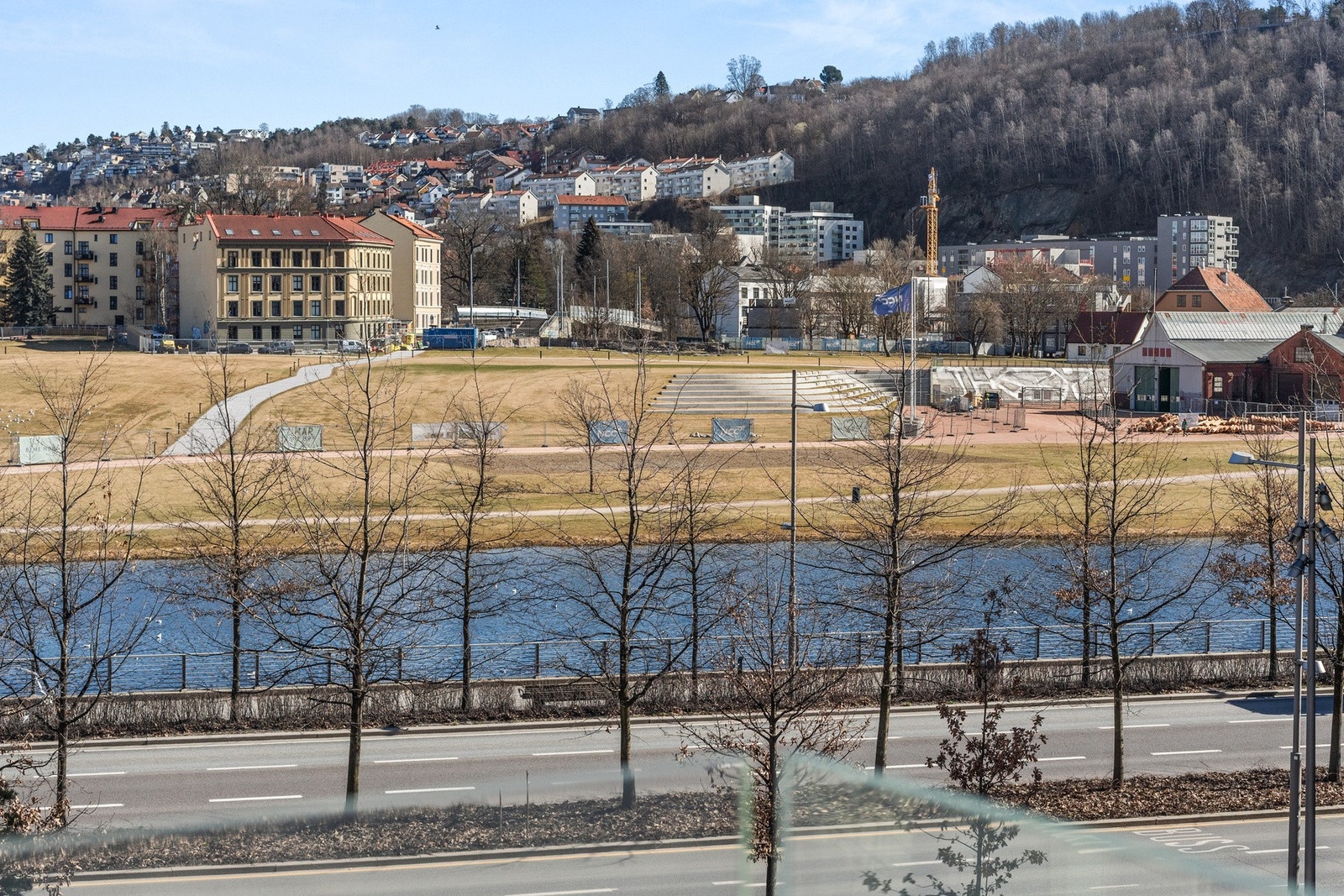 Utsikt østover mot nye Middelalderparken. Galleribilde