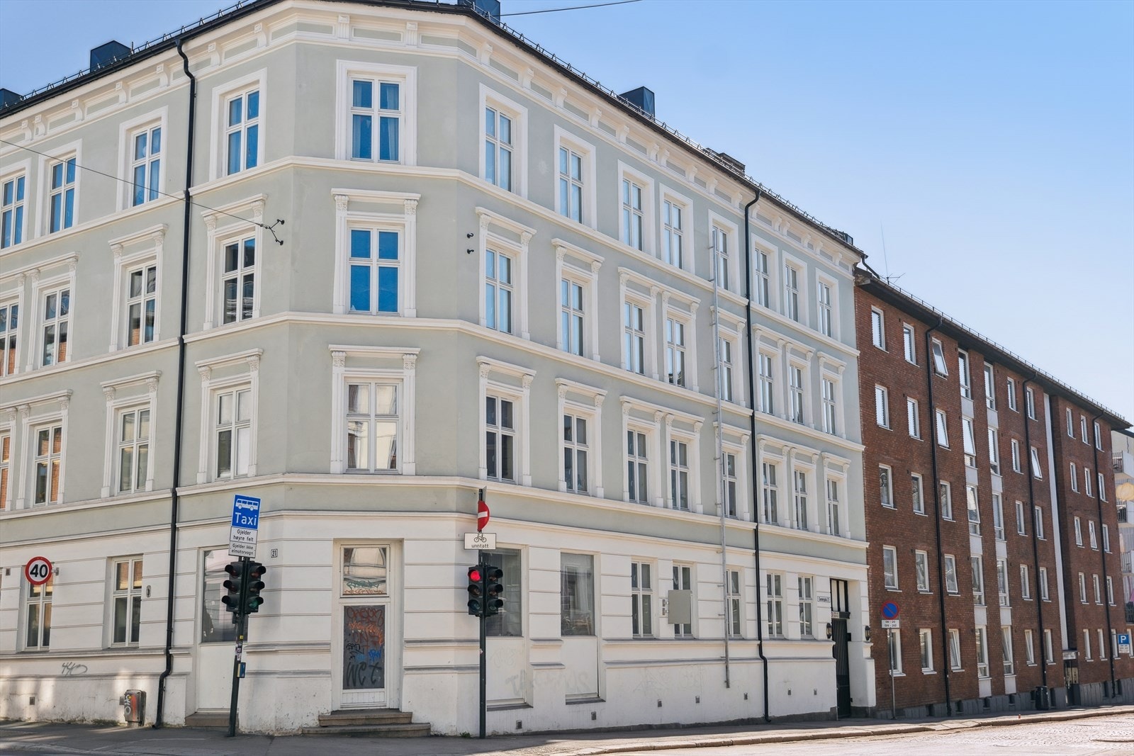 Sannergata 21 har inngang fra Christies gate Galleribilde