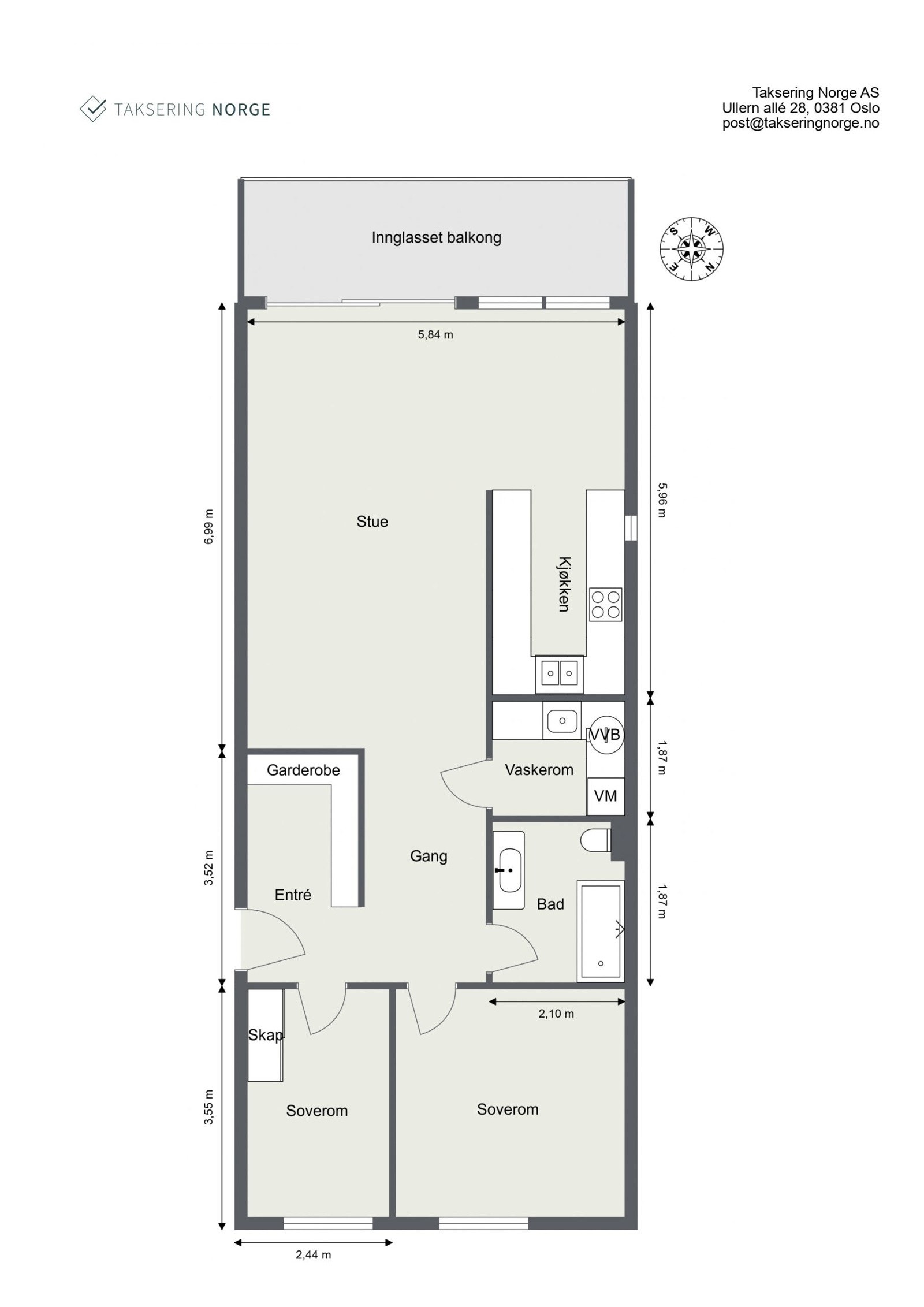 Plantegning Hovseterveien 44A Galleribilde