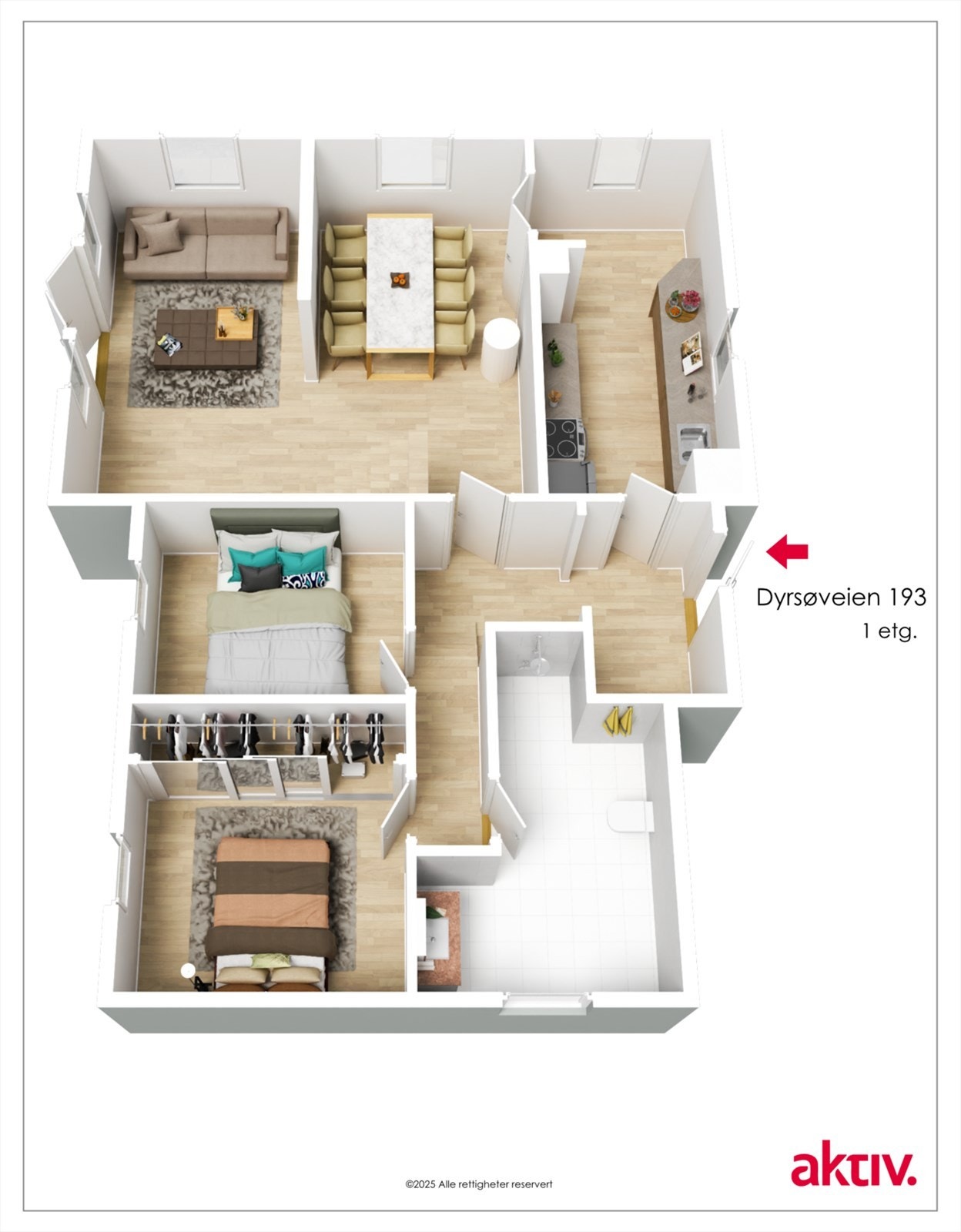 Plantegning 1. etasje Galleribilde