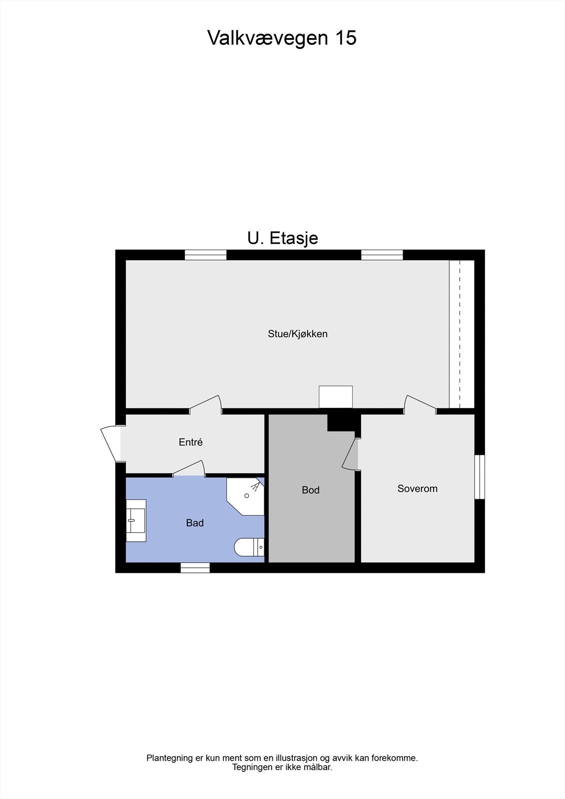 Plantegning underetasje Galleribilde