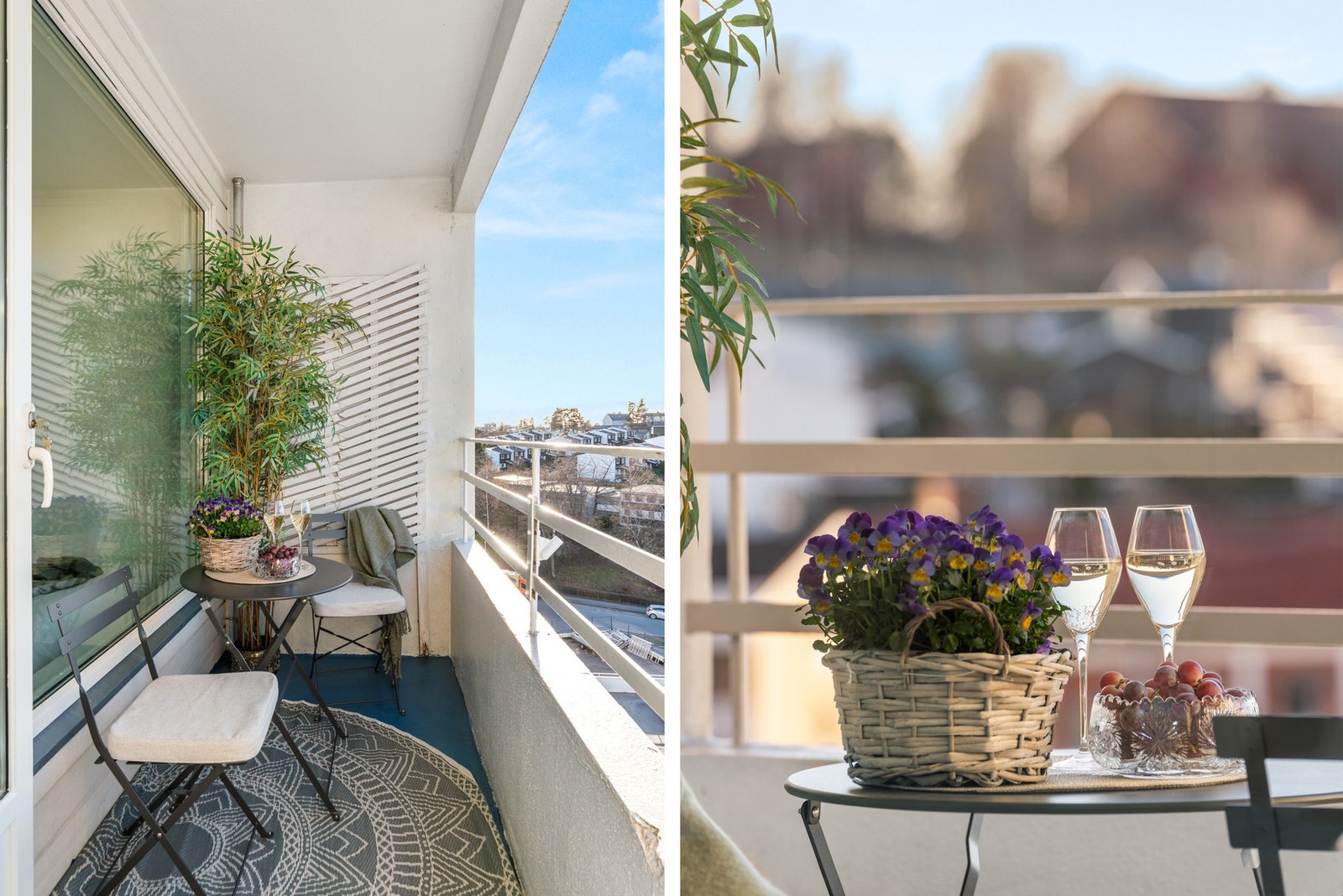 Leiligheten har utgang fra stuen til en nordvestvendt, inntrukket og lun balkong på ca. 3,2 kvm. Galleribilde