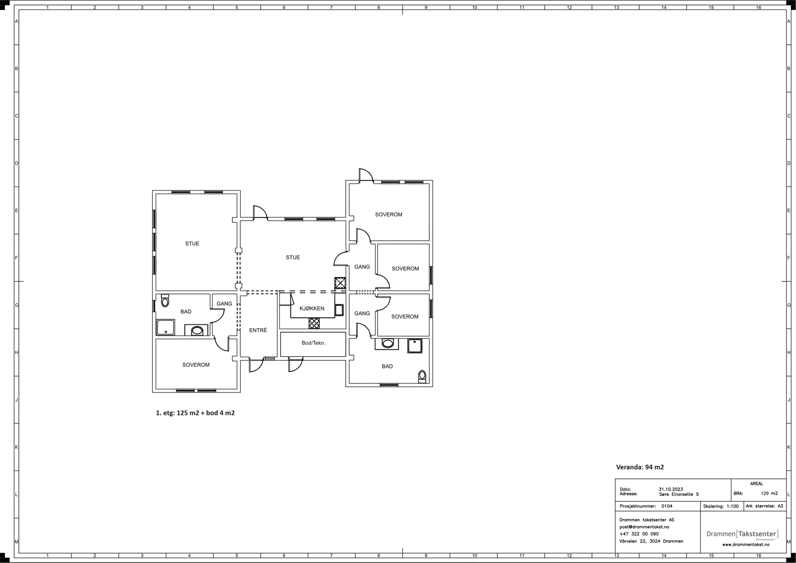Plantegning av hytta. Galleribilde