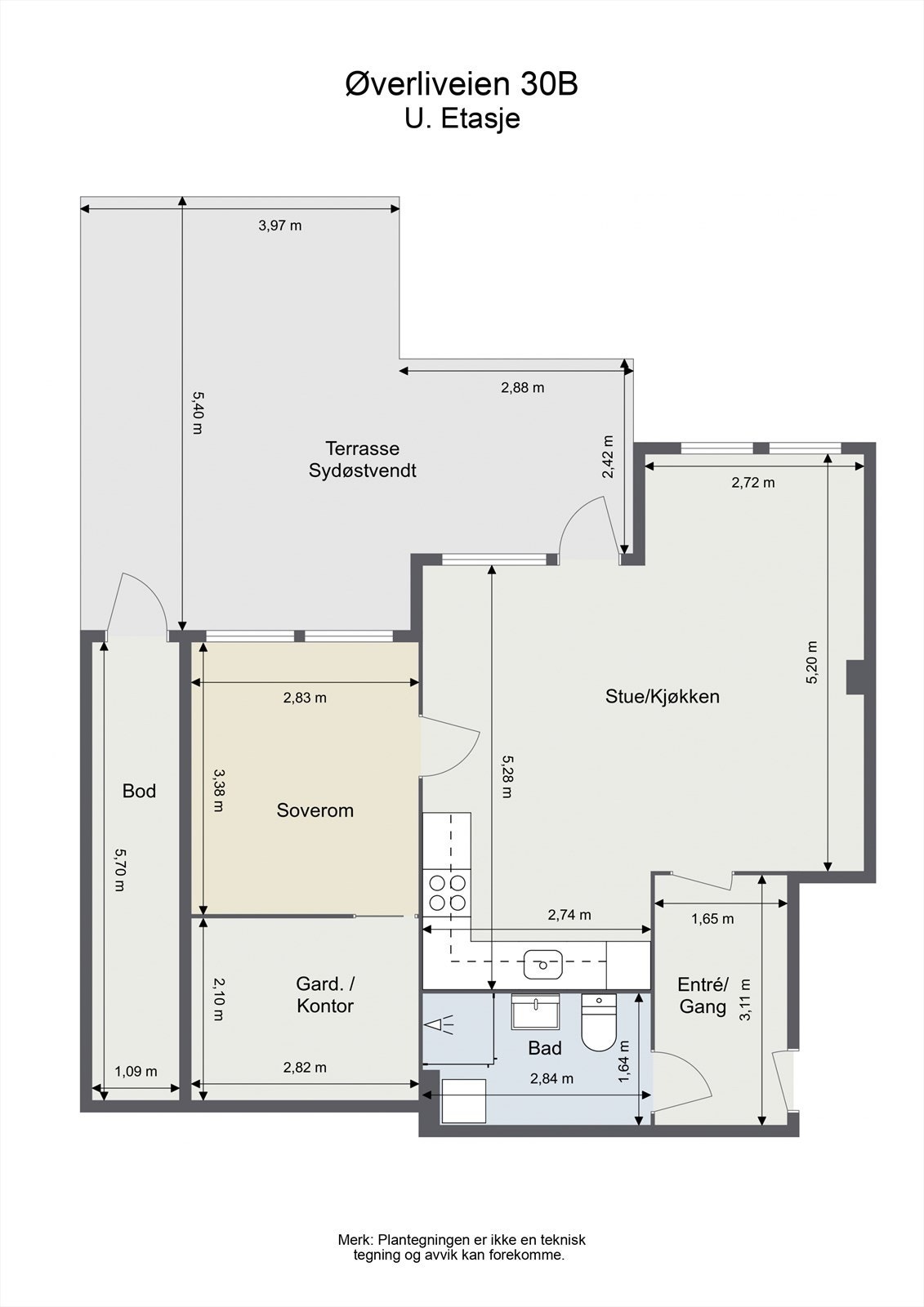 Medfølger også 1 bod på ca. 7 m² med stikkontakt og strøm. Galleribilde