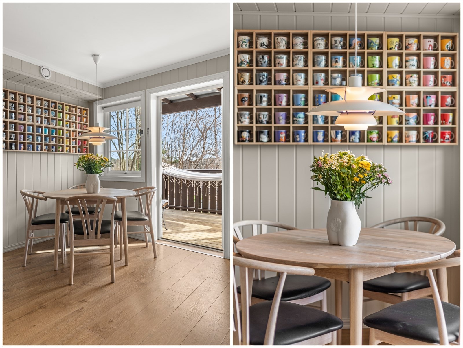 Det er også plass til stort spisebord, som innbyr til trivelige stunder sammen med venner og familie. Galleribilde