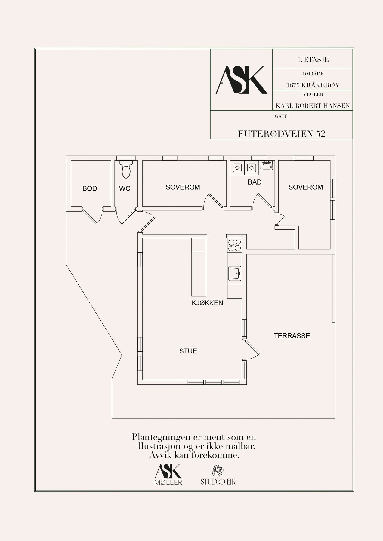 Plantegning av hovedhytta Galleribilde