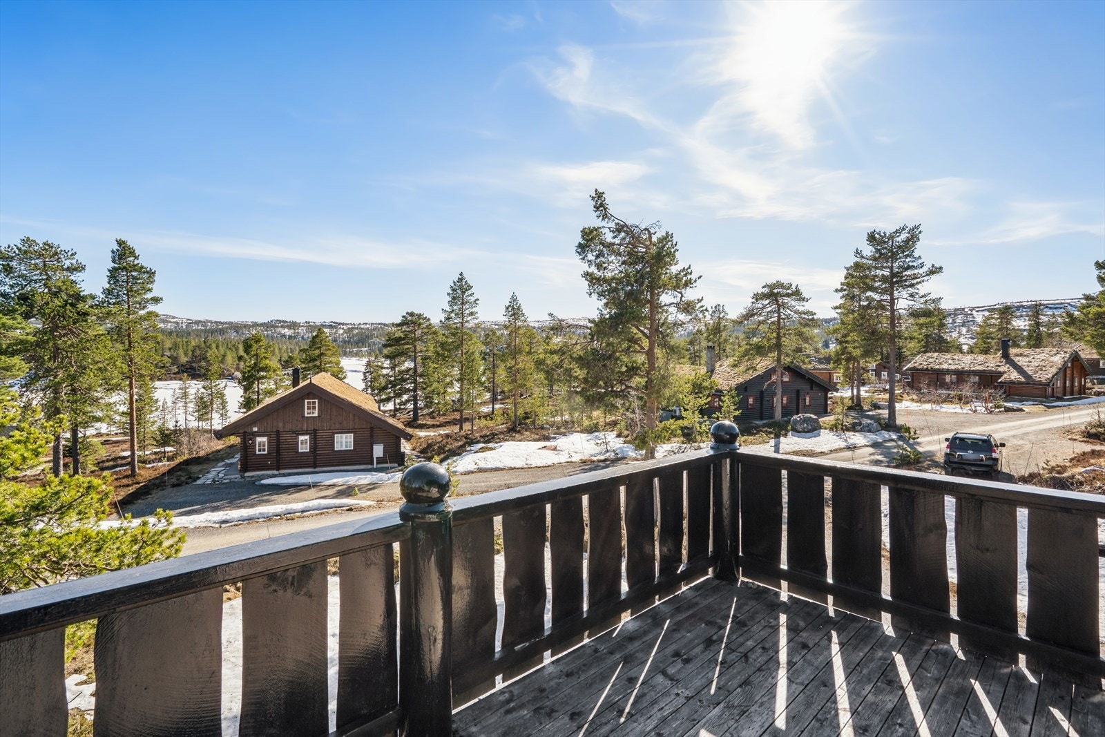 Balkong med rå utsikt Galleribilde