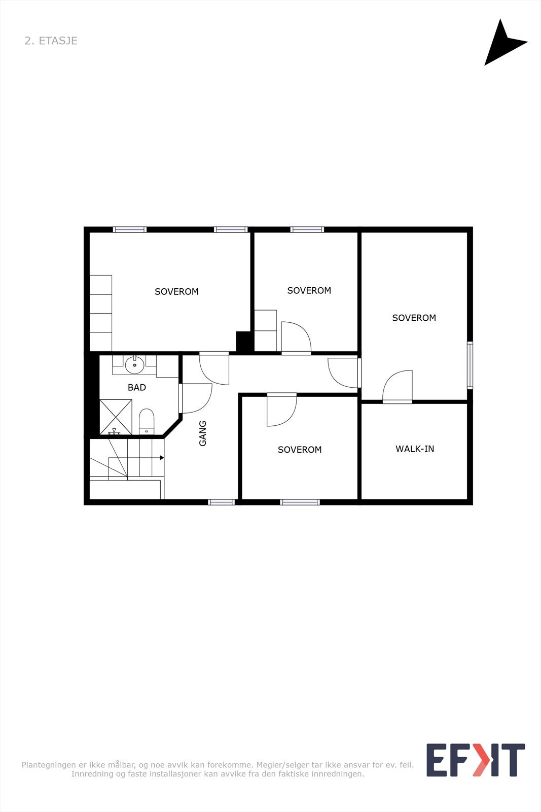Plantegning 2. etasje Galleribilde