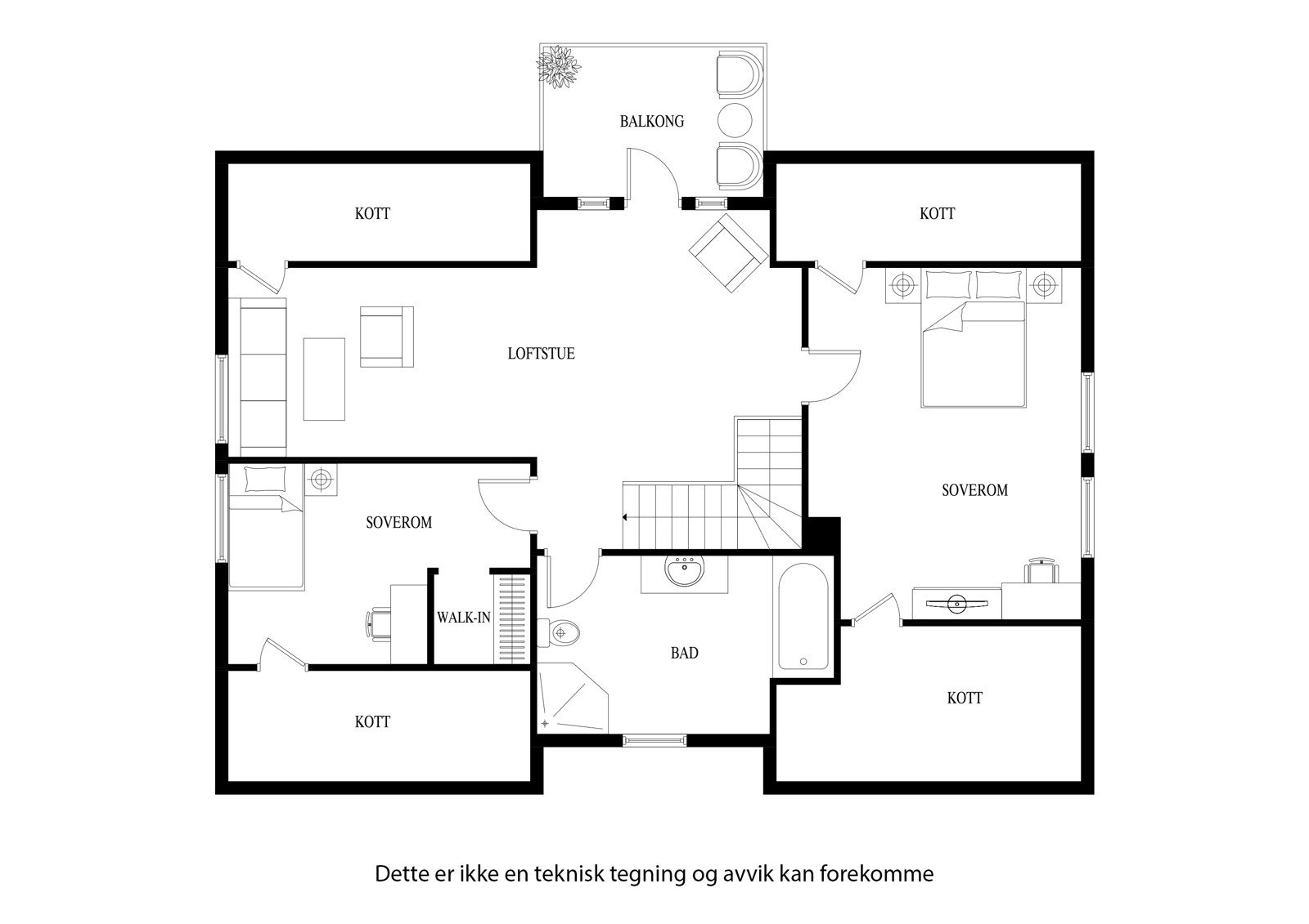 Planløsning 2.etasje Galleribilde