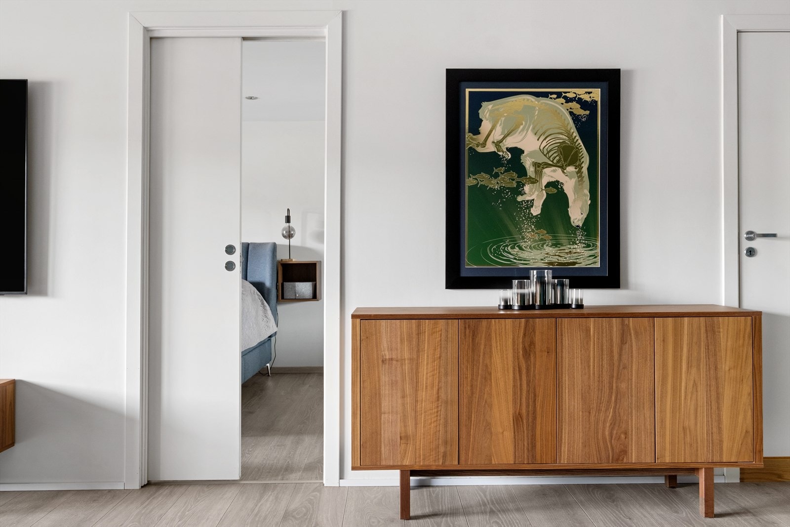 Skyvedør inn til hovedsoverom Galleribilde