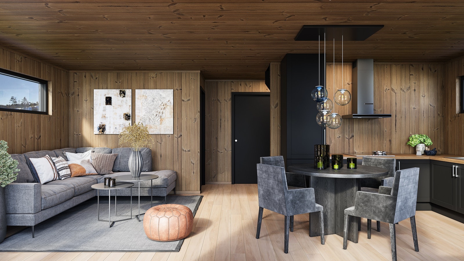 Her får du en hyggelig og innbydende spiseplass Galleribilde