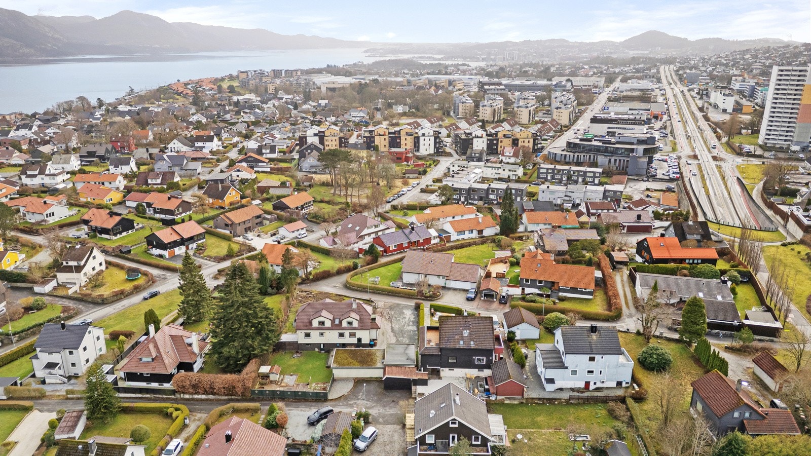 Boligen sett fra luften. Galleribilde