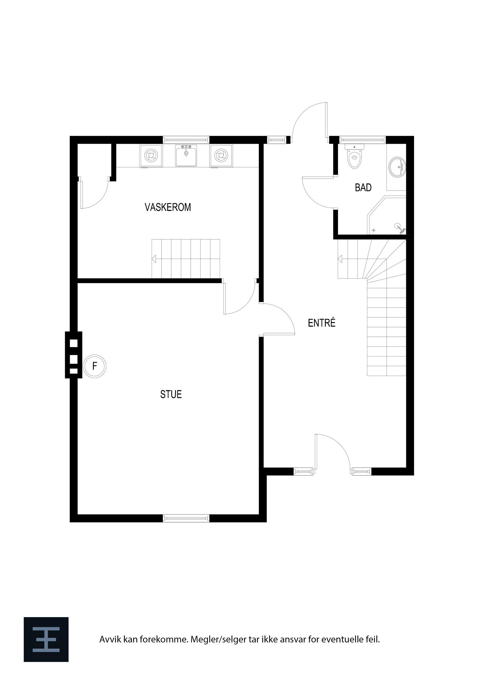 Plantegning - Underetasje. Galleribilde