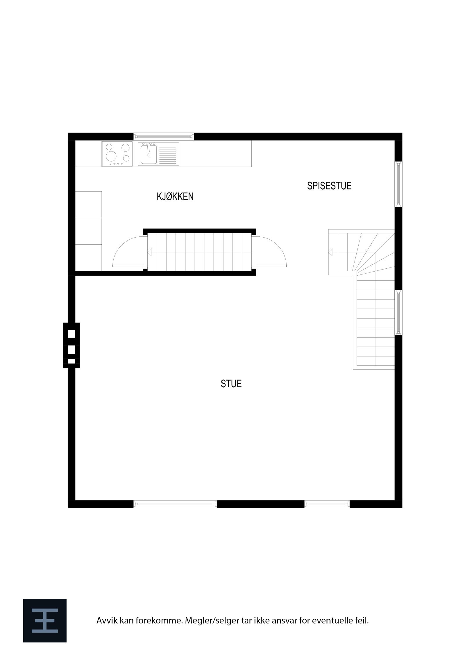 Plantegning - 1. etasje. Galleribilde