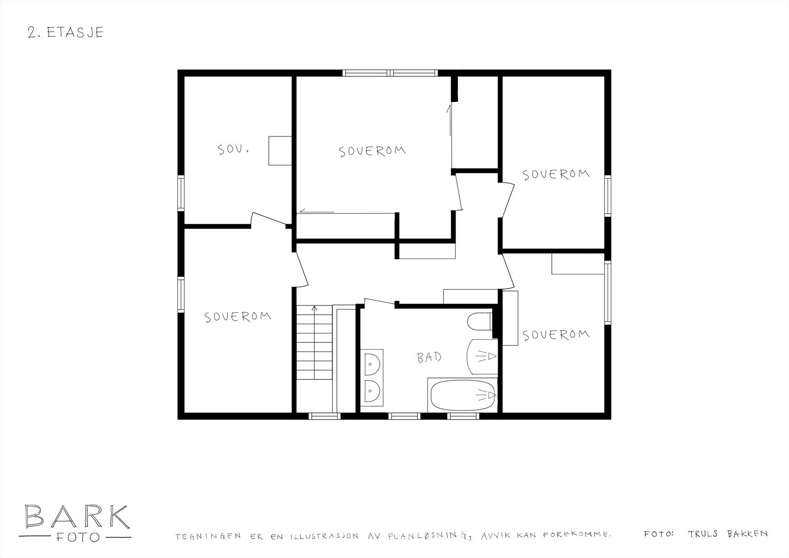 Plantegning 2. etasje Galleribilde