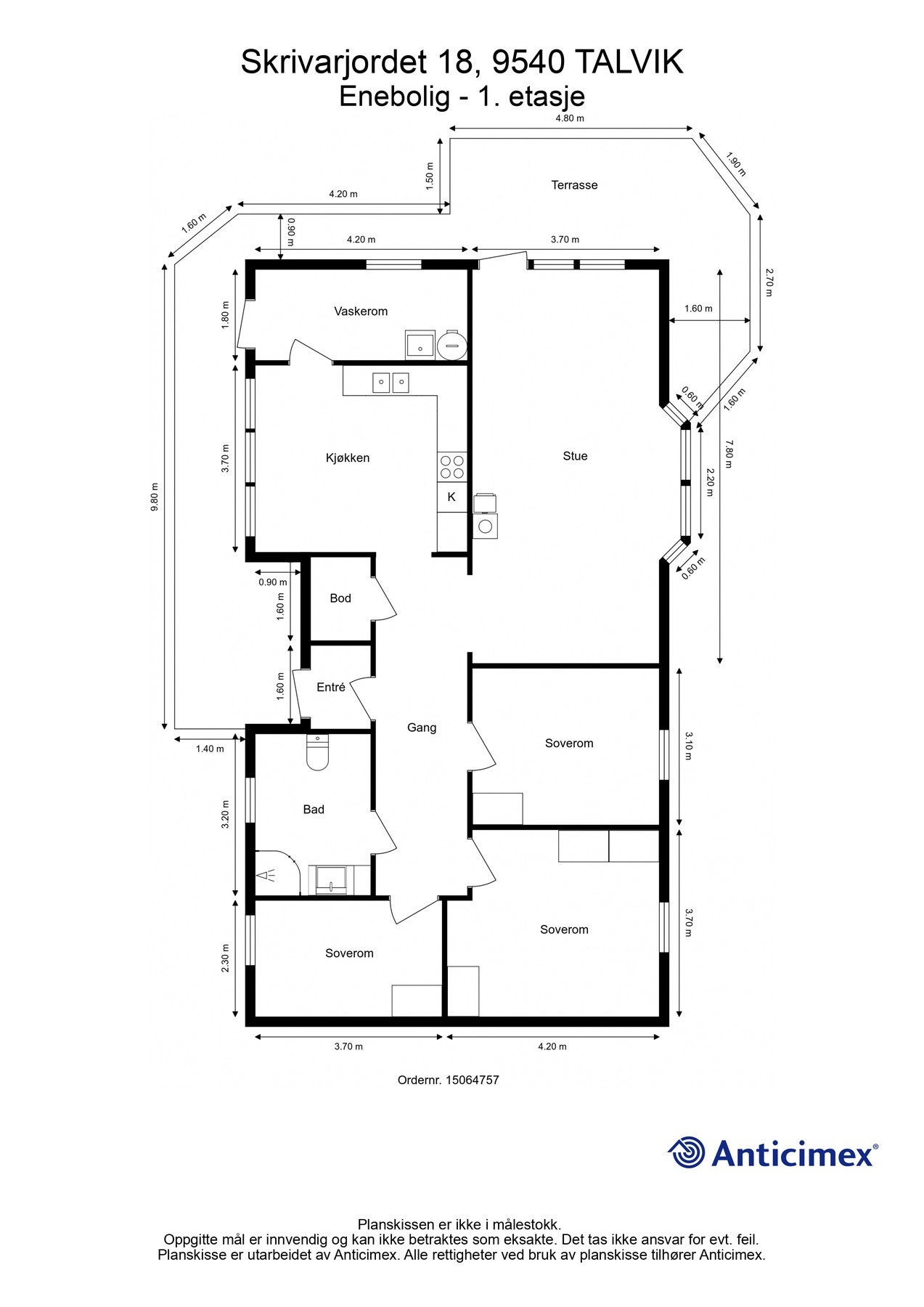 Plantegning 1. etasje Galleribilde