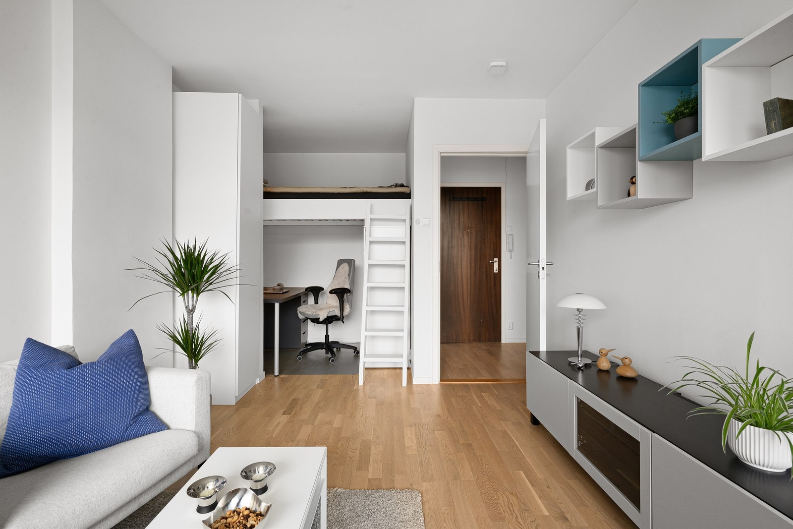 Praktisk sovealkove bygget i høyden for å maksimere plass. Galleribilde