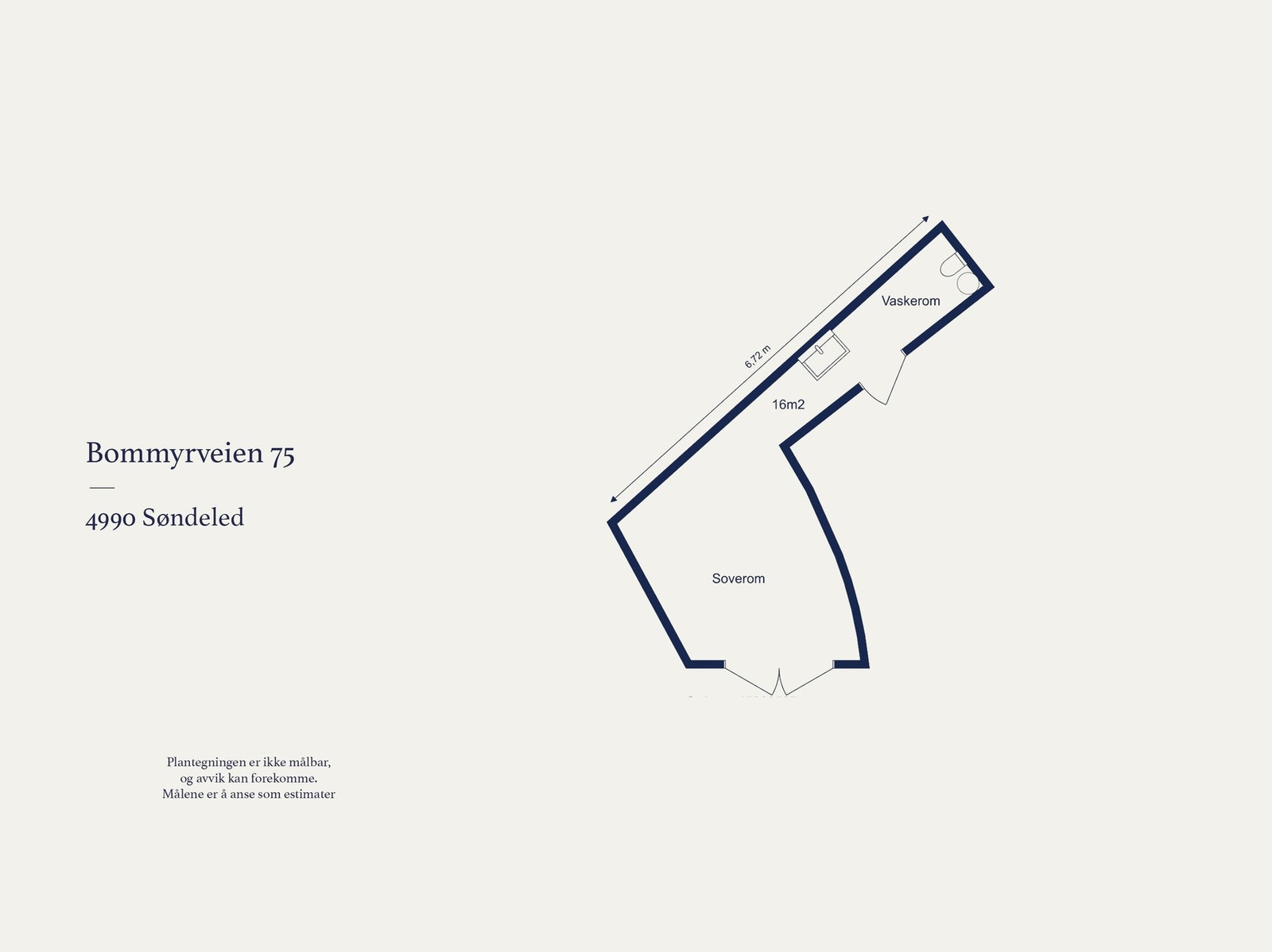 Plantegning underetasje. Dette er ikke en teknisk tegning. Avvik kan forekomme. Galleribilde